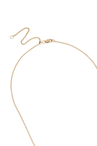 Moon Pendant Necklace, 14K Yellow Gold & Diamonds